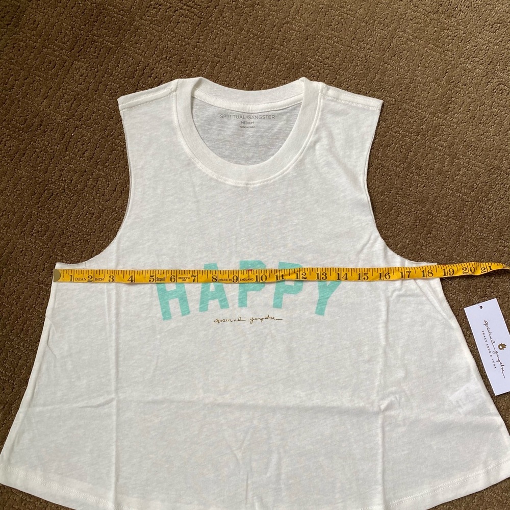 Spiritual Gangster Happy Crop Tank Top - Picture 5 of 8